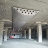 Conduit de ventilation industriel carré ignifuge et lavable B1, 165g/m2 260g/m2, pour les espaces publics HVAC