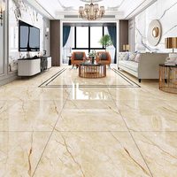 Azulejos de Porcelana para Piso, Estilo Europeo, Color Amarillo Brillante, 800x800, Premium, Antideslizantes, Efecto Mármol Jade, para Sala de Estar