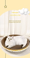 Griffoir-lit pour chat en carton ondulé extra large, rond, durable et résistant aux griffures pour chats