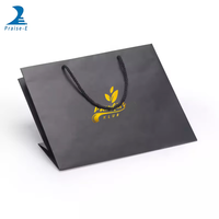 Boîte-cadeau de luxe personnalisée pour produits de beauté, emballage personnalisé, sacs-cadeaux en papier noir avec impression de logo