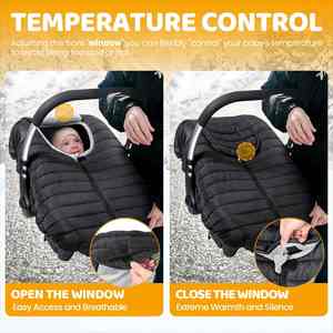 Housse de siège de voiture universelle imperméable pour l'hiver, protection pour siège auto, auvent pour porte-bébé - Product Image 5