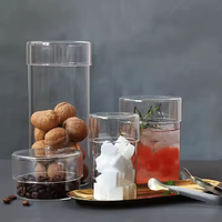 Pot à bonbons en céramique en gros avec couvercle en verre hermétique, conteneur de rangement moderne et écologique pour la cuisine et la décoration intérieure