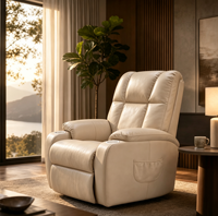 Fauteuil inclinable multifonctionnel, 360 °   Fauteuil pivotant avec massage, porte-gobelets, canapé individuel pour home cinéma, directement de l'usine