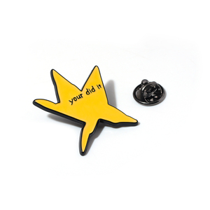 Chất lượng cao thời trang trâm cài của bạn đã làm nó hài hước mô hình sao Trâm sáng tạo hài hước năm cánh sao huy hiệu kim loại phụ kiện - Product Image 4