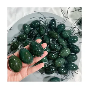 Groothandel Natuurlijke Energie Genezende Kristal Nefriet Jade Yoni Eieren Steen Voor Versieren