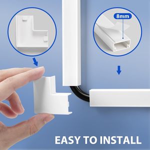 Canalina per Cavi Autoadesiva 10x20mm 10x15mm, Canalina Elettrica Rotonda e Scanalata in PVC, Realizzata in Plastica e Gomma - Product Image 2