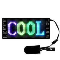 Mini écran LED rechargeable Bluetooth, écran de message, contrôle par application, programmable, panneau matriciel personnalisé, badge, sac à dos, SDK, affichage de texte