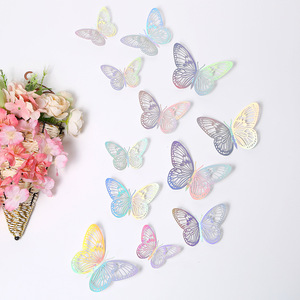 Aierflorist <span class=keywords><strong>Adesivi</strong></span> Murali 3D a Forma di Farfalla Colorata, Design Nordico <span class=keywords><strong>per</strong></span> Decorazioni Matrimoniali e Feste, <span class=keywords><strong>Farfalle</strong></span> <span class=keywords><strong>per</strong></span> Bouquet Floreali - Product Image 3
