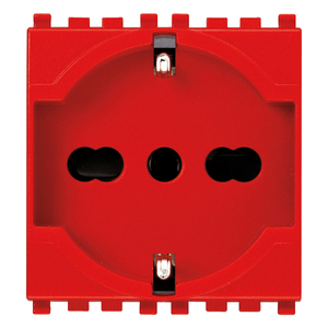 2P+T 16A <b>Universal</b> Red <b>Socket</b> 5.3cm Height For Electrical Outlet Use - Product Image 1