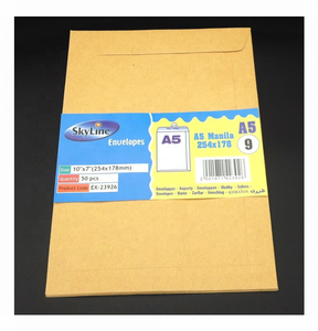 Enveloppes en papier <span class=keywords><strong>kraft</strong></span> brun Skyline A4 <span class=keywords><strong>A5</strong></span>, type Manila, pour usage professionnel et de portefeuille - Product Image 4