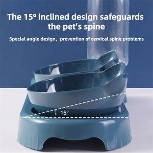 אביזרים לקערה 3-in-1 פלסטיק קערת מזון 3-in-1 קערת פלסטיק כפולה - Product Image 5