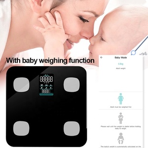 Nouveau Design grand écran LCD VA numérique <span class=keywords><strong>BMR</strong></span> balances de salle de bains application intelligente balance de graisse corporelle - Product Image 6