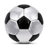 Ballon de football personnalisé avec logo, taille 5, en cuir métallique, haute élasticité, imperméable, résistant aux chocs, pour entraînement en intérieur et en extérieur