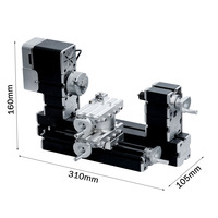 Mini tour rotatif en métal, Machine à vapeur, appareil de forage, appareil de bricolage, 120 000rmp, 60W