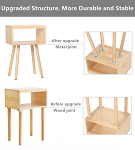 Vente en gros d'usine de table de <span class=keywords><strong>chevet</strong></span> de style <span class=keywords><strong>scandinave</strong></span> en bois bon marché et personnalisée pour la chambre à coucher - Product Image 6