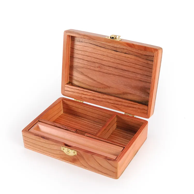 High Quality Pine Wood Box Craft Boxes Custom Logo Wood Gift Box To Store All Herbs Smoking Accessories