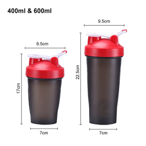 Business <strong>Gift</strong> 600ml Plastic <strong>Protein</strong> Shaker Water Bottle Custom Logo with Metal Mixer &amp; Leak Proof Lids for GYM Fitness BPA Free - Product Image 3