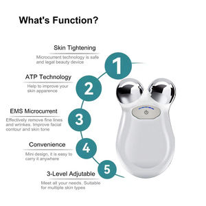 Equipo de belleza Masajeador facial de microcorriente de doble mentón Rodillo Masajeador facial de estiramiento facial de microcorriente para uso doméstico - Product Image 3