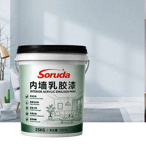 สีอะคริลิกตกแต่งผนังภายในแบบปรับแต่งสีได้ ทนทานสูง กันน้ำ  วัสดุเคลือบผิวผนังแบบมีลายนูน - Product Image 6