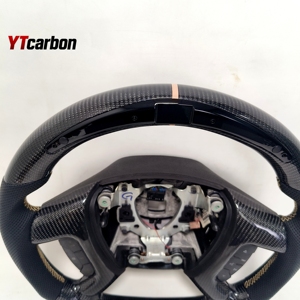 Volant de direction en fibre de carbone véritable, style course, personnalisé, pour Sierra <span class=keywords><strong>Denali</strong></span> 07-14, pièces automobiles, accessoires intérieurs de voiture, modification. - Product Image 6