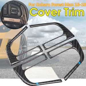 Para Subaru Forester 2016 2017 2018, Cubierta de Volante de Fibra de Carbono Real, Moldura Interior, Adhesivo Decorativo, Accesorios para Automóvil - Product Image 1