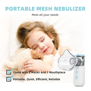 New Arrival Home Use Battery-Powered ABS Material Durable Mini Portable Built-In <strong>Mesh</strong> <strong>Nebulizer</strong> Machine with Mask Mouthpiece - Product Image 6