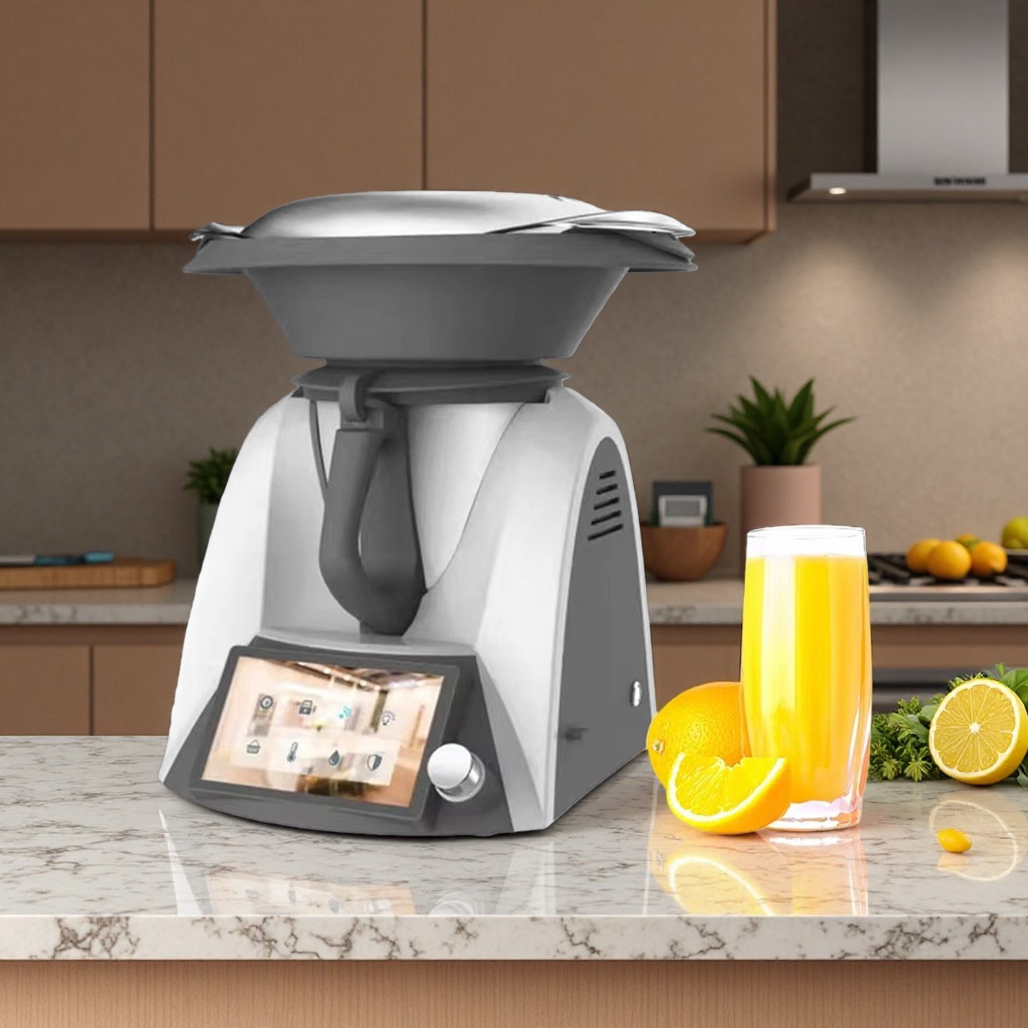 Efficient Automatic Cooking Robot Vegetable Meat Cutting Processing and Stir Frying Food Processor