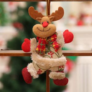 Accesorios para Árbol <span class=keywords><strong>de</strong></span> Navidad, Muñecos Navideños, Ancianos Bailando, Muñeco <span class=keywords><strong>de</strong></span> Nieve, Reno, Oso, Marionetas <span class=keywords><strong>de</strong></span> Tela, Adornos Colgantes, Regalo - Product Image 4