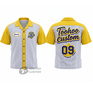Modern <b>Men</b> Collar Uniform T-shirt Untucked Outdoor Women Bowling Shirts Boxy Work Shirt for <b>Men</b> Oversize Pattern Shirt - Product Image 1