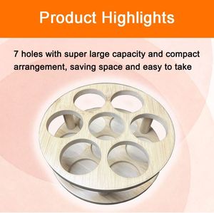 Organisateur de rangement de cuisine en bambou, plateau tournant pour épices, support à épices en bambou - Product Image 3