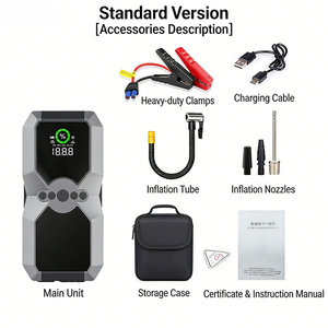 Démarreur de voiture avec compresseur d'air, écran LCD, 48000MAH, chargeur portable, booster puissant 5000A, démarreur de batterie de voiture - Product Image 6