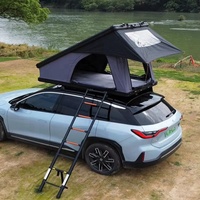 Tente de toit rigide SOAR Triangle avec échelle coulissante en aluminium, double couche de toile, panneau solaire, imperméable quatre saisons