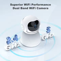 Caméra HD à vision nocturne pour bébé 5G Wifi Interphone bidirectionnel Caméra intérieure Wifi Sécurité à domicile