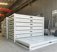 Maison conteneur pliable directement de l'usine, maison préfabriquée, structure en acier léger, maison modulaire étanche pour bureau, dortoir, vente en gros