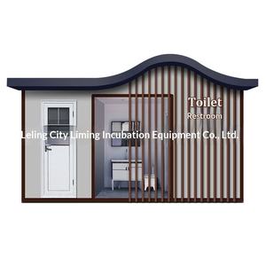 ห้องน้ำเคลื่อนที่ทันสมัยพร้อมดีไซน์แผ่นไม้สำหรับใช้งานกลางแจ้ง - Product Image 1