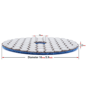 Disque de polissage diamanté 3 et 4 pouces, utilisation humide, flexible et aiguisant, à liant résineux <span class=keywords><strong>pour</strong></span> le ponçage du granit, du marbre et de <span class=keywords><strong>la</strong></span> <span class=keywords><strong>pierre</strong></span> - Product Image 4