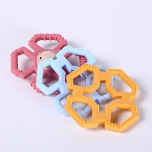 Jouets de dentition pour enfants, éducation Montessori, jouets de dentition en <span class=keywords><strong>silicone</strong></span> souple pour bébés, hochets à saisir à la main, jouets à mâcher en forme de baseball - Product Image 2