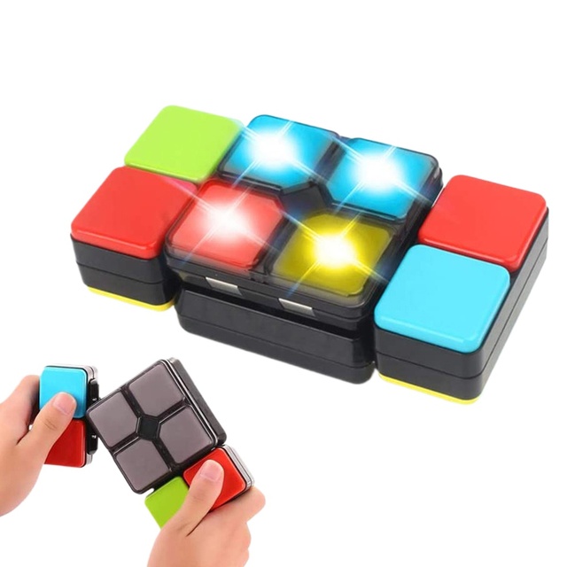 Music Flashing Cube Game Electronic Novelty Puzzle Game for Teens Kids Speed  Game 4 Modes