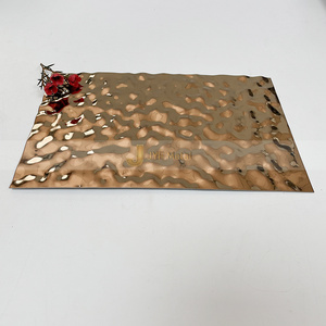 ANN030 Panneau en acier inoxydable rose doré certifié ASTM de qualité supérieure, design en relief 3D personnalisé pour les murs et les plafonds de luxe - Product Image 5