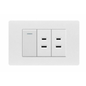 Phong cách hiện đại Big Khung 1 Gang 1 Way + đôi Thái Lan Ổ cắm điện thiết kế mới tường Ổ cắm chuyển đổi ổ cắm - Product Image 2
