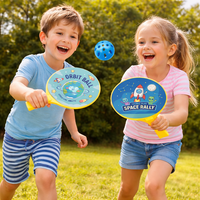 Ensemble de jeu de pagaie de plage pour enfants, jeu d'extérieur sur pelouse, été, logo personnalisé, ensemble de jeu 3 en 1, jouets promotionnels en plastique écologique pour enfants