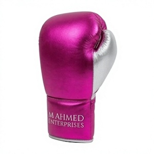 Gants de boxe rose métallisé pour l'entraînement, arts martiaux, gants de frappe, équipement de combat avec logo personnalisé - Product Image 6