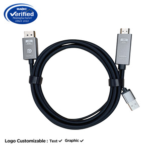 Magelei Customized 4K 60Hz <strong>HDMI</strong> USB Input to Display Port <strong>Output</strong> Cable PVC Jacket Braid Shielding for HDTV <strong>Computer</strong> DVD Player - Product Image 1