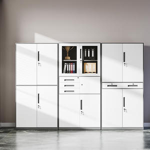 Armoire de classement ignifuge en acier, style moderne et simple, avec porte en verre et serrure, conception démontable pour le stockage financier - Product Image 3