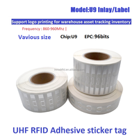 Autocollant RFID 860-960mhz étiquette adhésive RFID UHF incrustation humide étiquette à longue portée UHF étiquette en papier RFID UHF passive