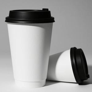 Gobelets à café de Noël recyclés à double paroi de 12 oz avec revêtement aqueux, impression numérique, logo personnalisé imprimé sur toute la surface - Product Image 3
