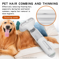 Brosse et peigne sans fil pour toilettage des chiens avec 4 embouts interchangeables - Rechargeable, portable, facile à utiliser pour les chiens de toutes tailles