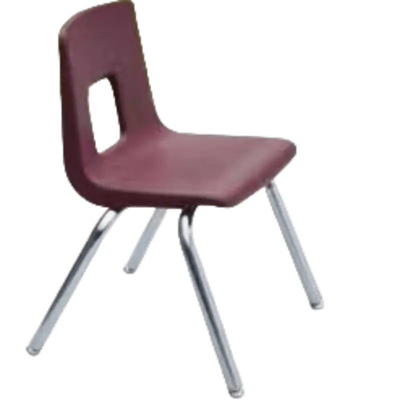 Cadeiras de estudo para estudantes com placa traseira de plástico galvanizado