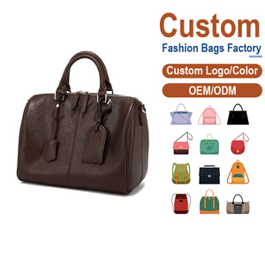 Factory Custom Vintage <b>Leather</b> Crossbody Bag for Women – Large Capacity Boston Style Handbag with Detachable Strap - Product Image 2