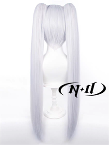 Venta al por Mayor: Pelucas de Anime para Cosplay Miku Rascal, Marrón Claro, Alta Calidad, Liso, Fibra de Alta Temperatura, Resistente al Calor, Densidad del 130% - Product Image 4